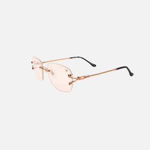 Vintage Frames Bal Harbour 24KT Sunglasses - Rose Gold Clear
