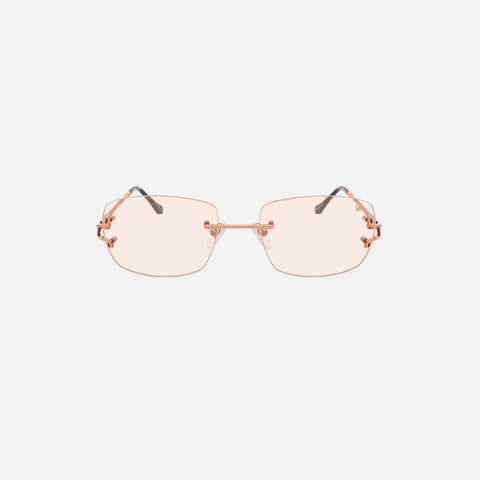 Vintage Frames Bal Harbour 24KT Sunglasses - Rose Gold Clear