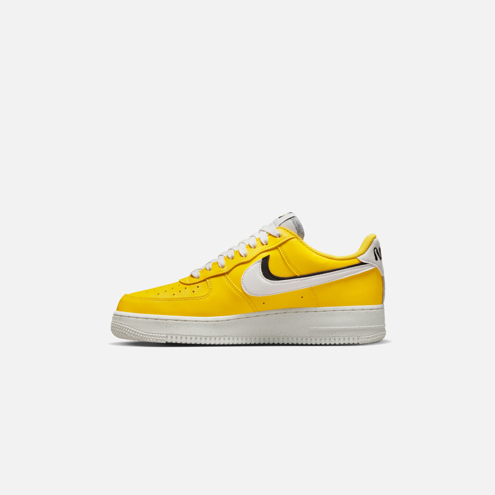black yellow and white air force ones