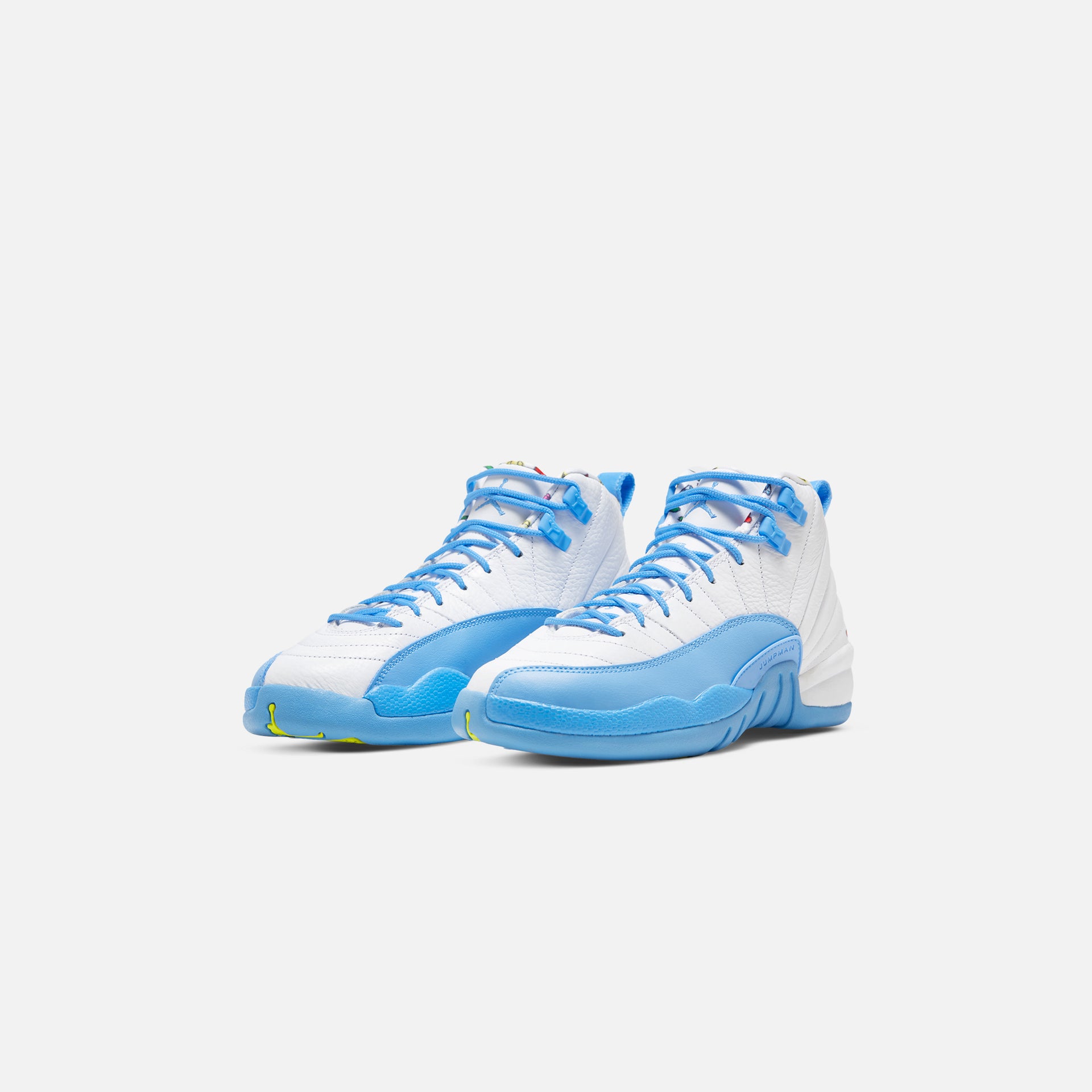 Nike GS Air Jordan 12 Retro - White / University Blue / Lemon Venom / Vivid Sulfur