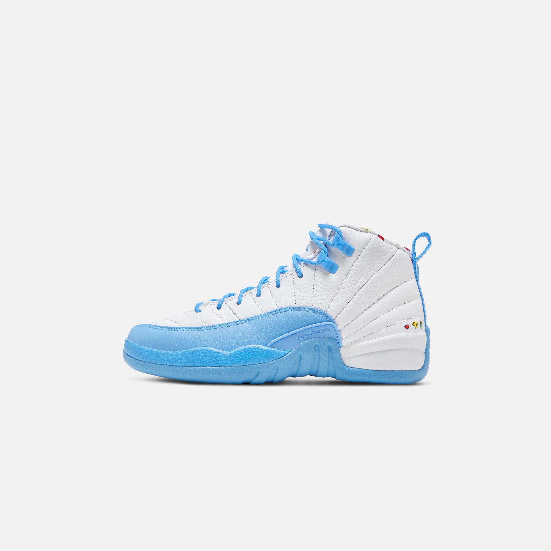 Nike GS Air Jordan 12 Retro - White / University Blue / Lemon Venom / Vivid Sulfur