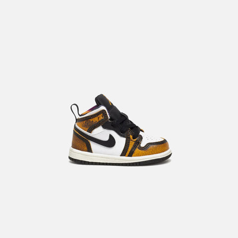 Nike Air Jordan Toddler 1 Mid SE - Black / White / Sail