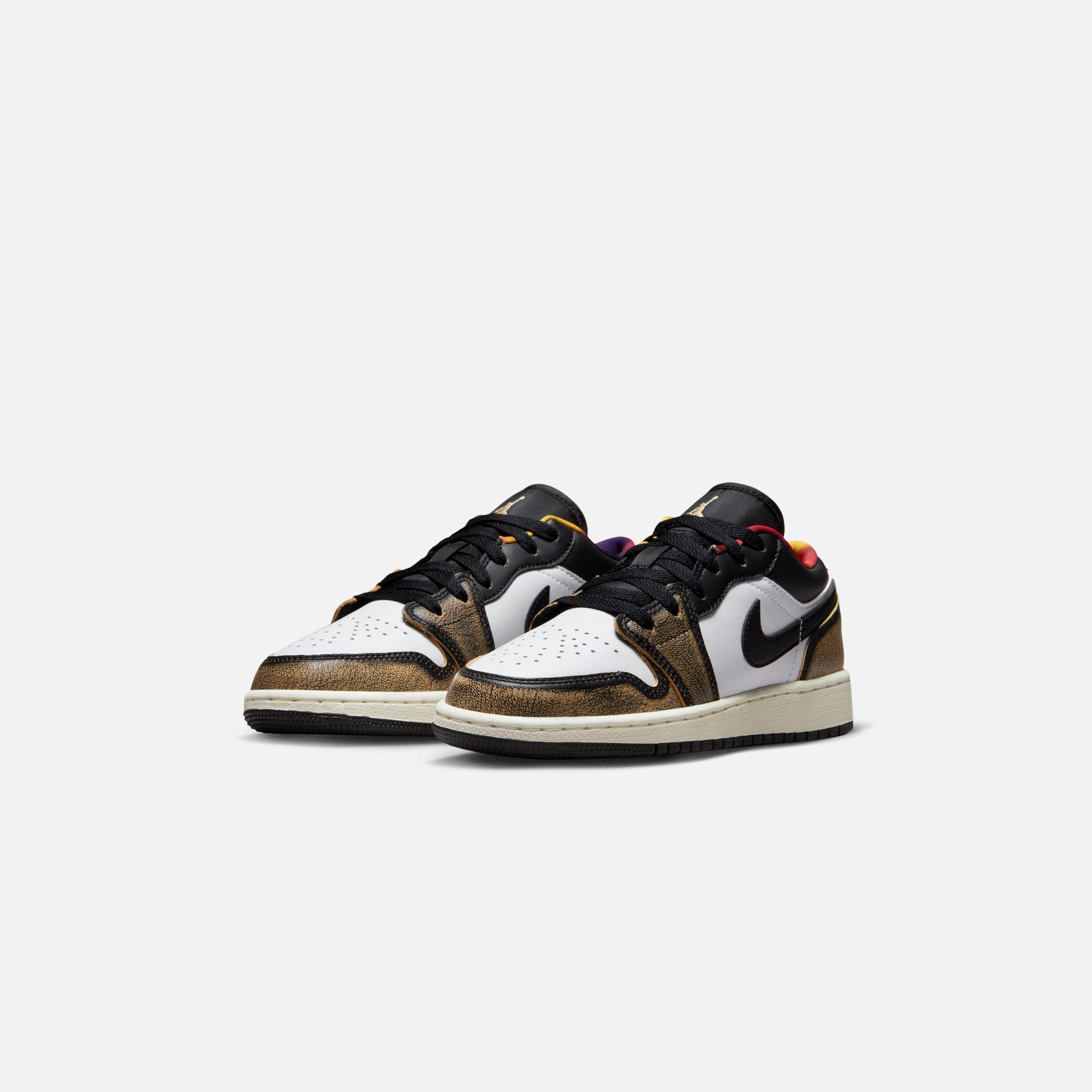 Nike Air Jordan Grade School 1 Low SE - Black / White Onyx / White / Sail