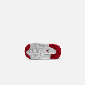 Nike Toddler Air Jordan 4 Retro - French Blue / White / Gym Red / Pearl White