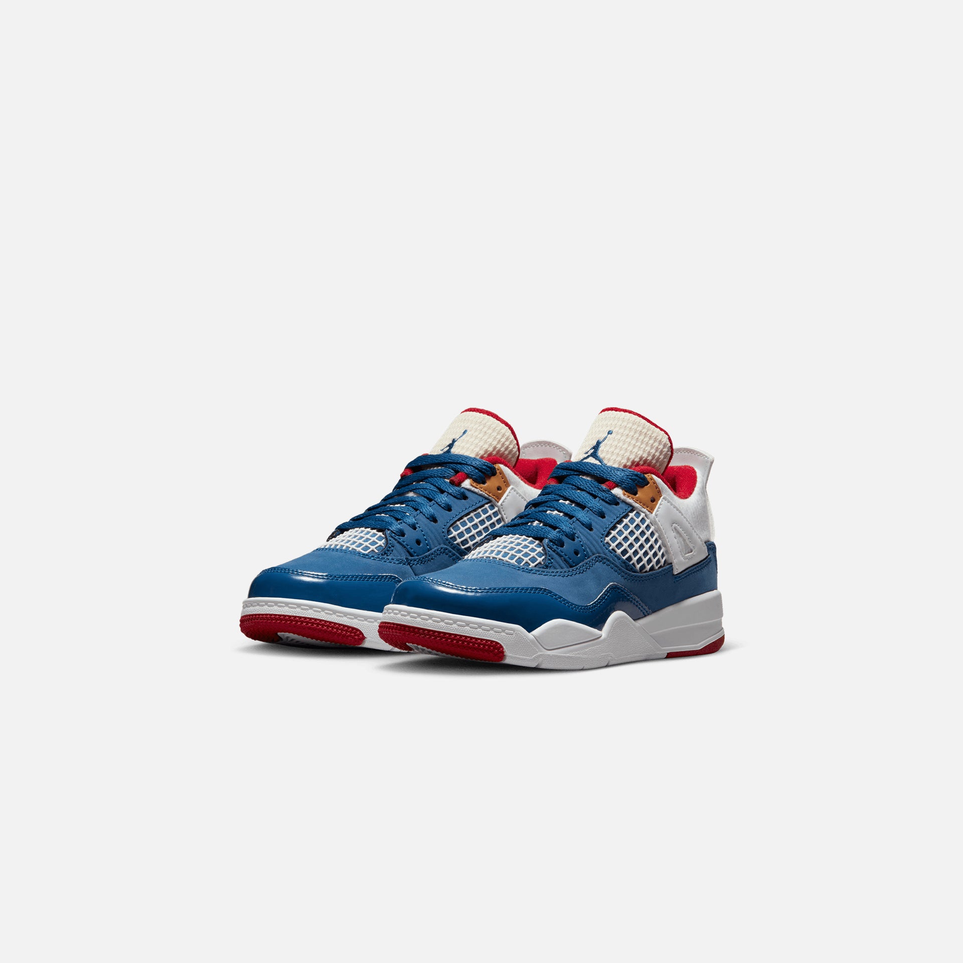 Nike Pre-School Air Jordan 4 Retro - French Blue / White / Gym Red / Pearl White