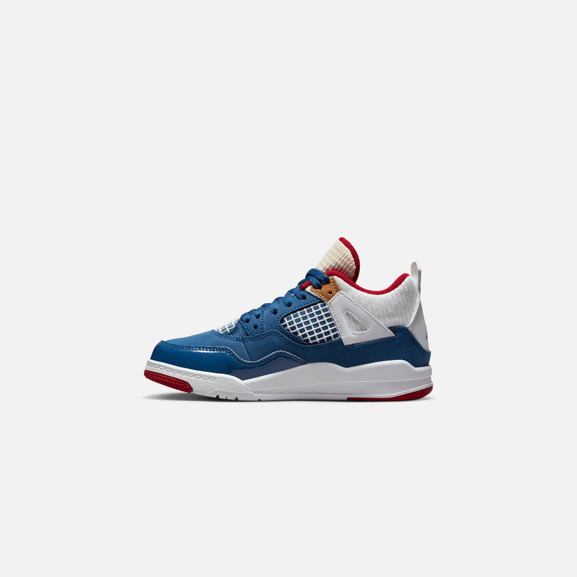 Nike Pre-School Air Jordan 4 Retro - French Blue / White / Gym Red / Pearl White