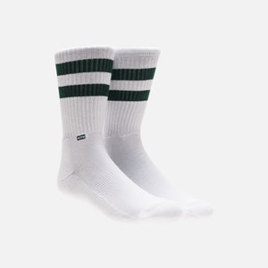 Kith Classics for Stance Crew Sock - White / Forest Green