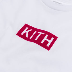 Kith Kids Classic Logo Tee - White / Pink