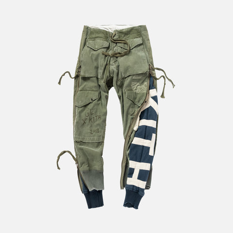 Kith x Greg Lauren Army Jacket / Fleece Zipper Lounge Pant - Olive / Navy