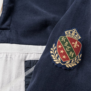 Kith x Greg Lauren 50/50 Rugby Shirt - Navy / Denim Blue