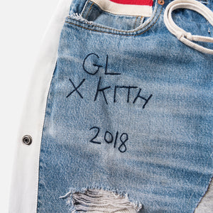 Kith x Greg Lauren 50/50 Denim / Fleece Pant - Denim / Grey