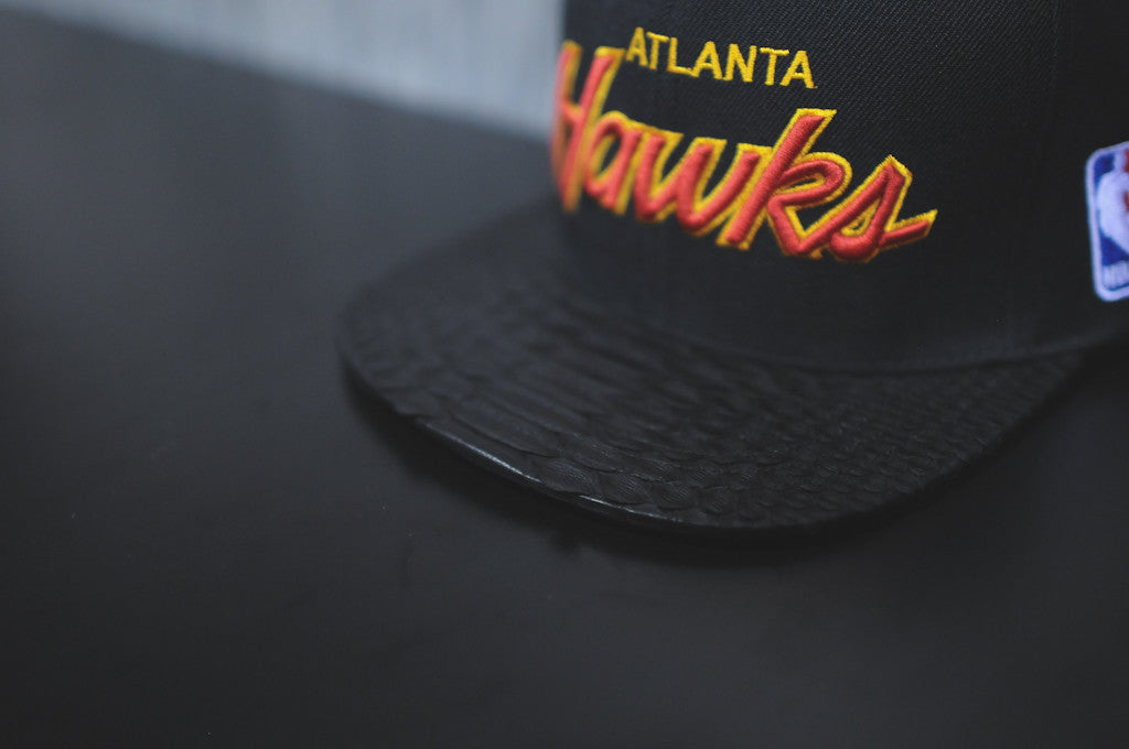 JUST DON Stars Hawks Script Logo - Black / Black