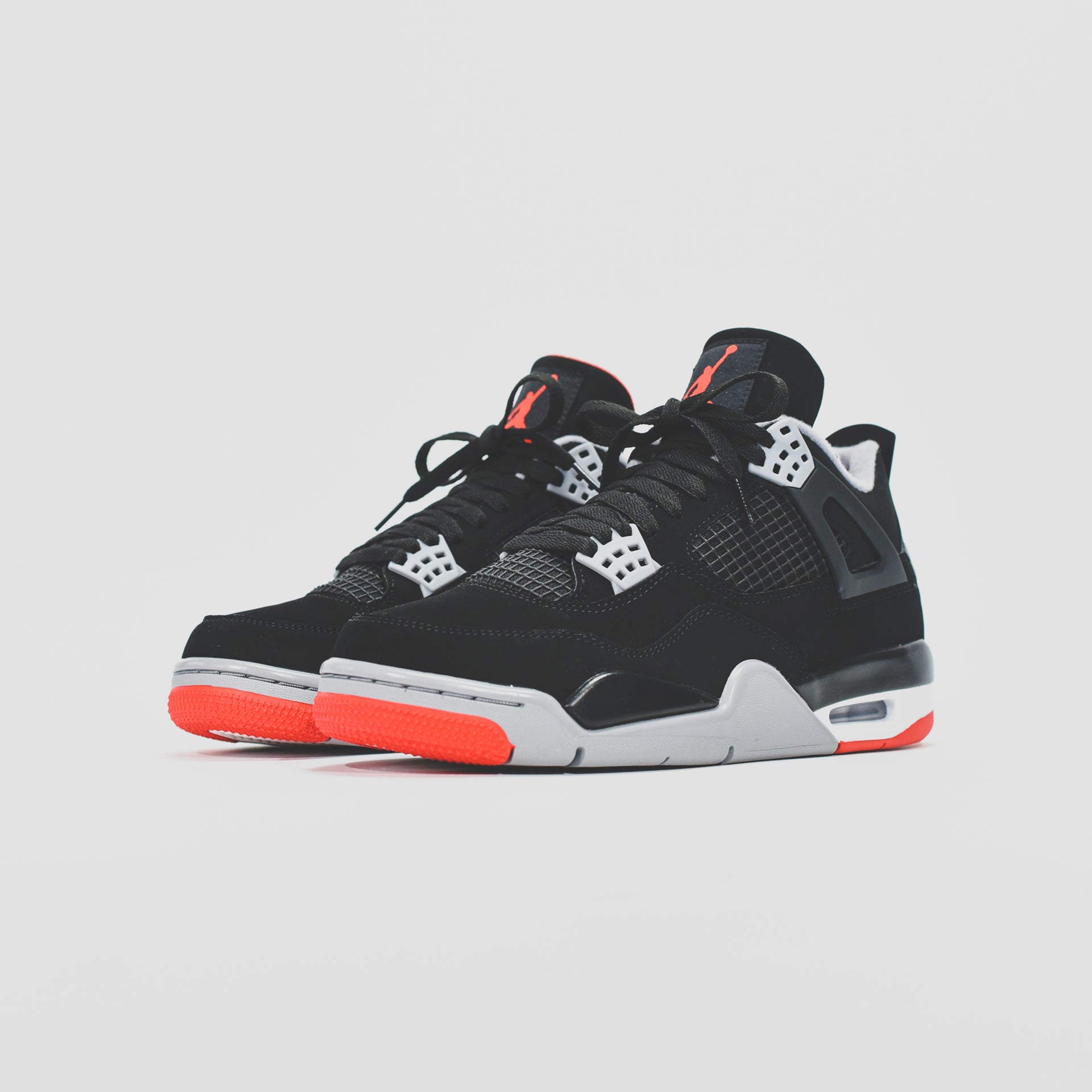 Nike Air Jordan 4 Retro - Black / Fire Red / Cement Grey