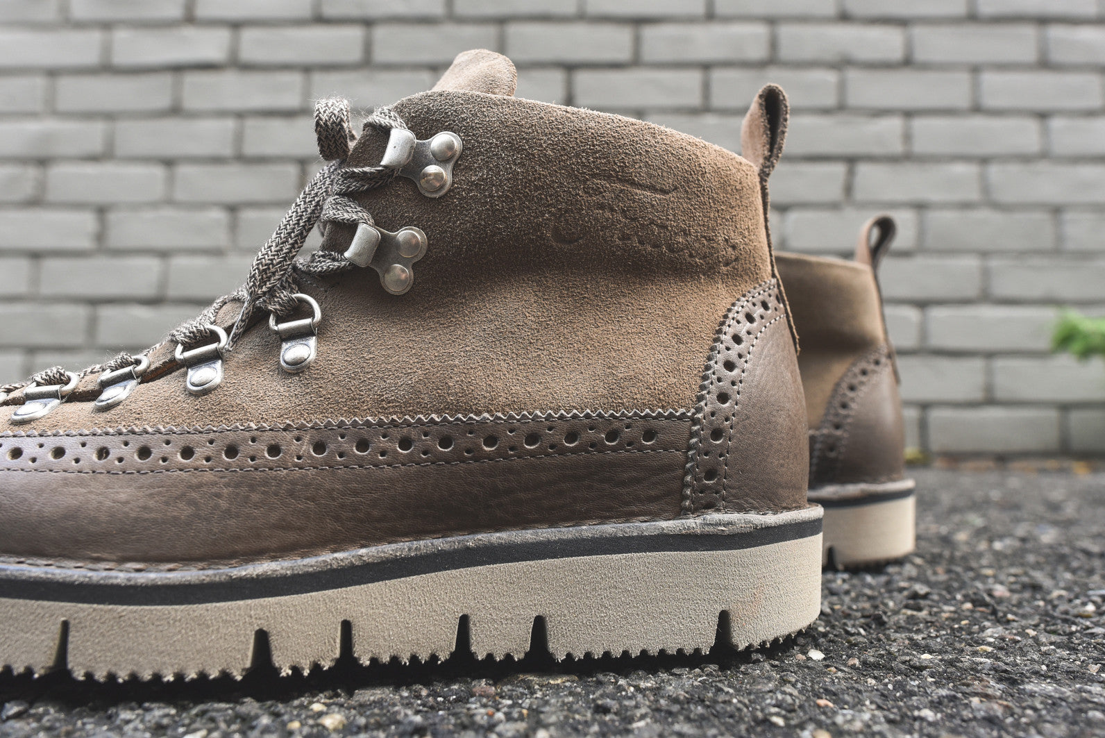 Fracap Brogue Boot - Taupe