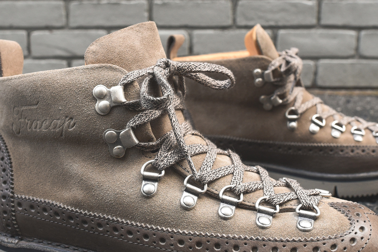 Fracap Brogue Boot - Taupe