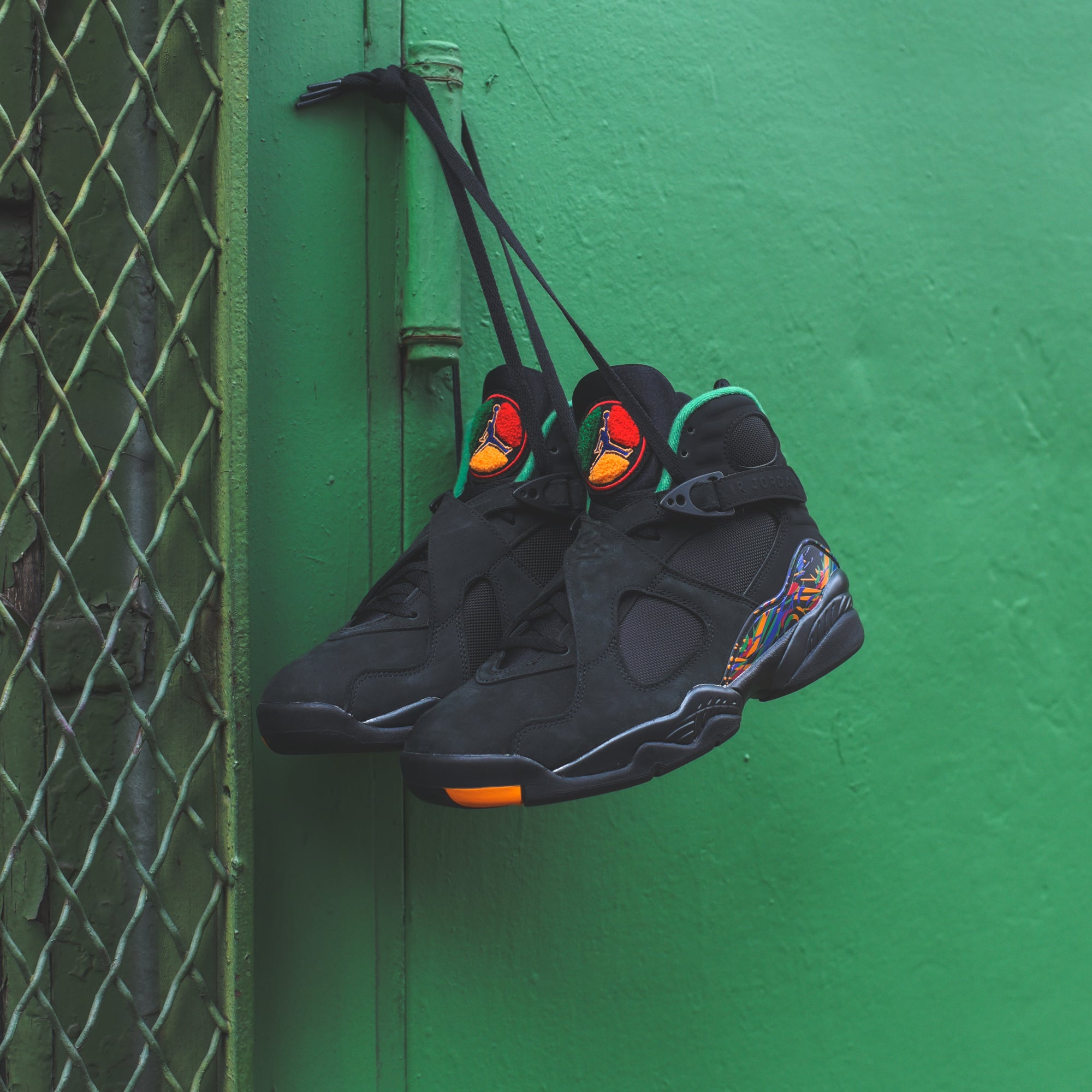 Nike Air Jordan 8 Retro - Black / Light Concord / Aloe Verde – Kith