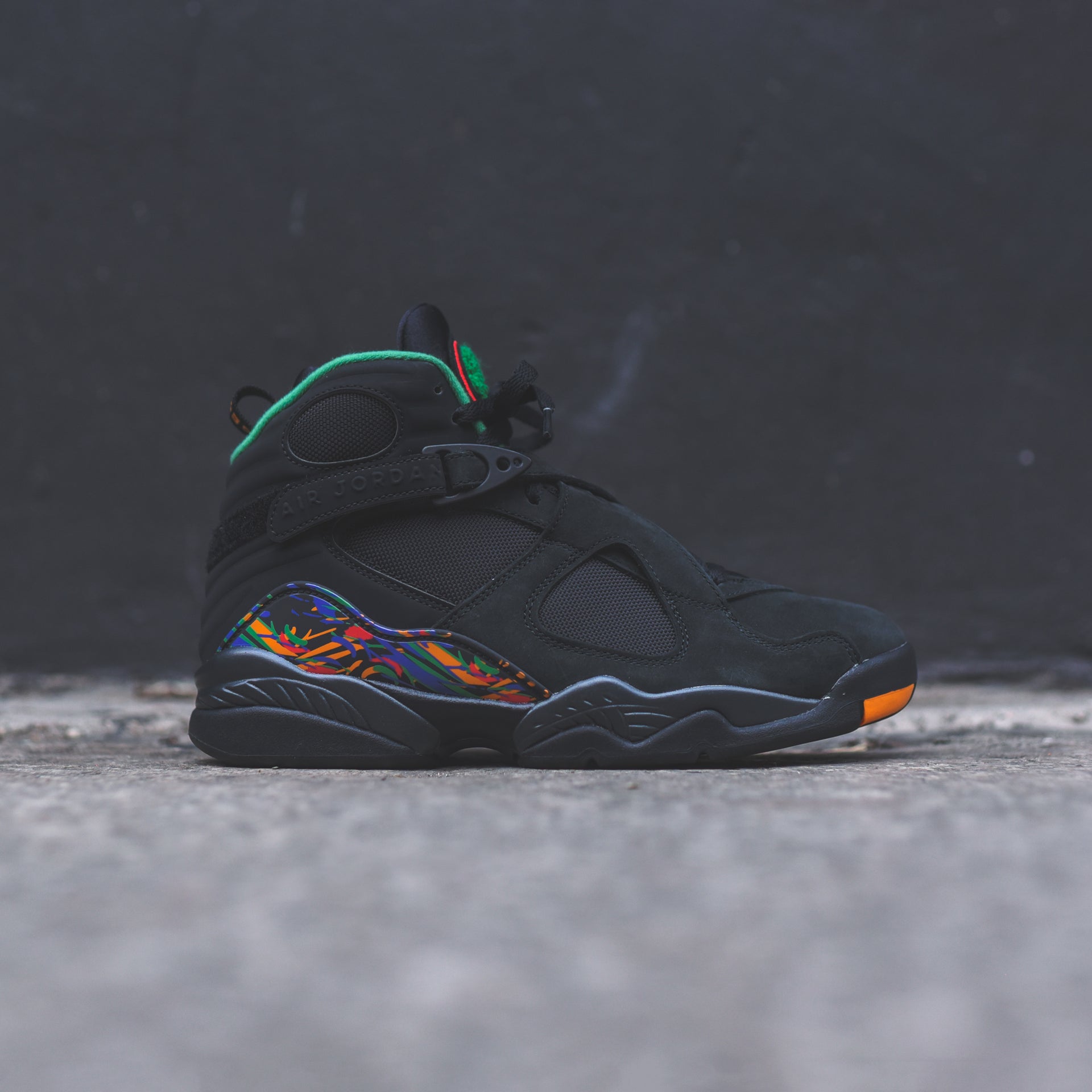 Nike GS Air Jordan 8 Retro - Black / Light Concord / Aloe Verde