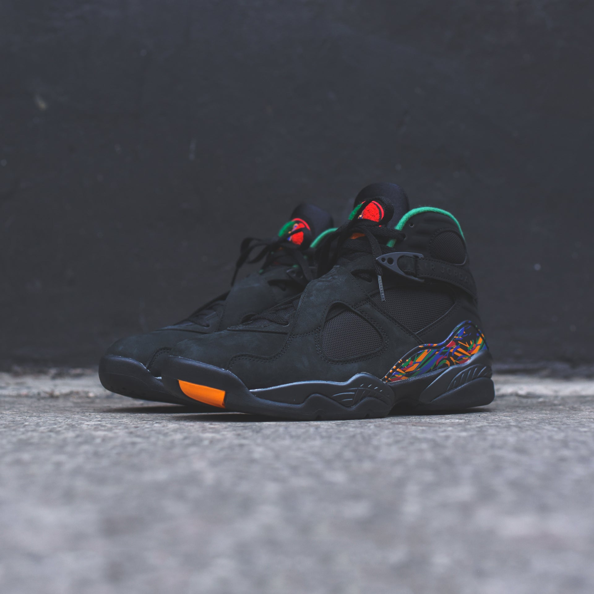 Nike GS Air Jordan 8 Retro - Black / Light Concord / Aloe Verde