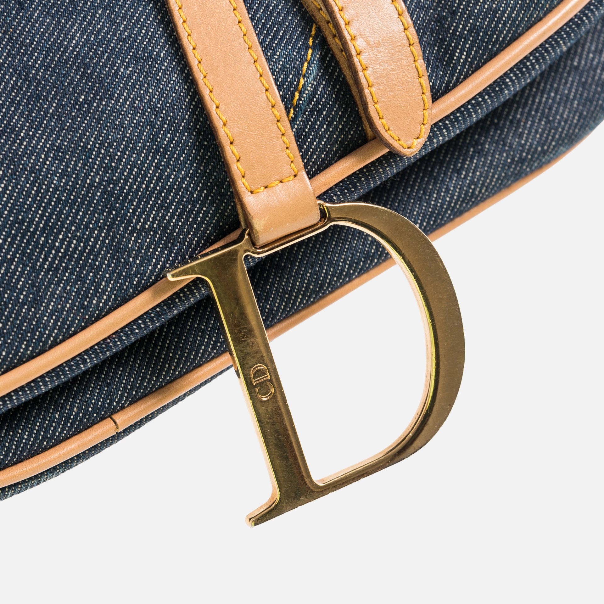 Dior Oblique Saddle Bag - Denim