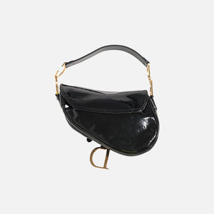 Dior Oblique Saddle Bag -  Black Patent