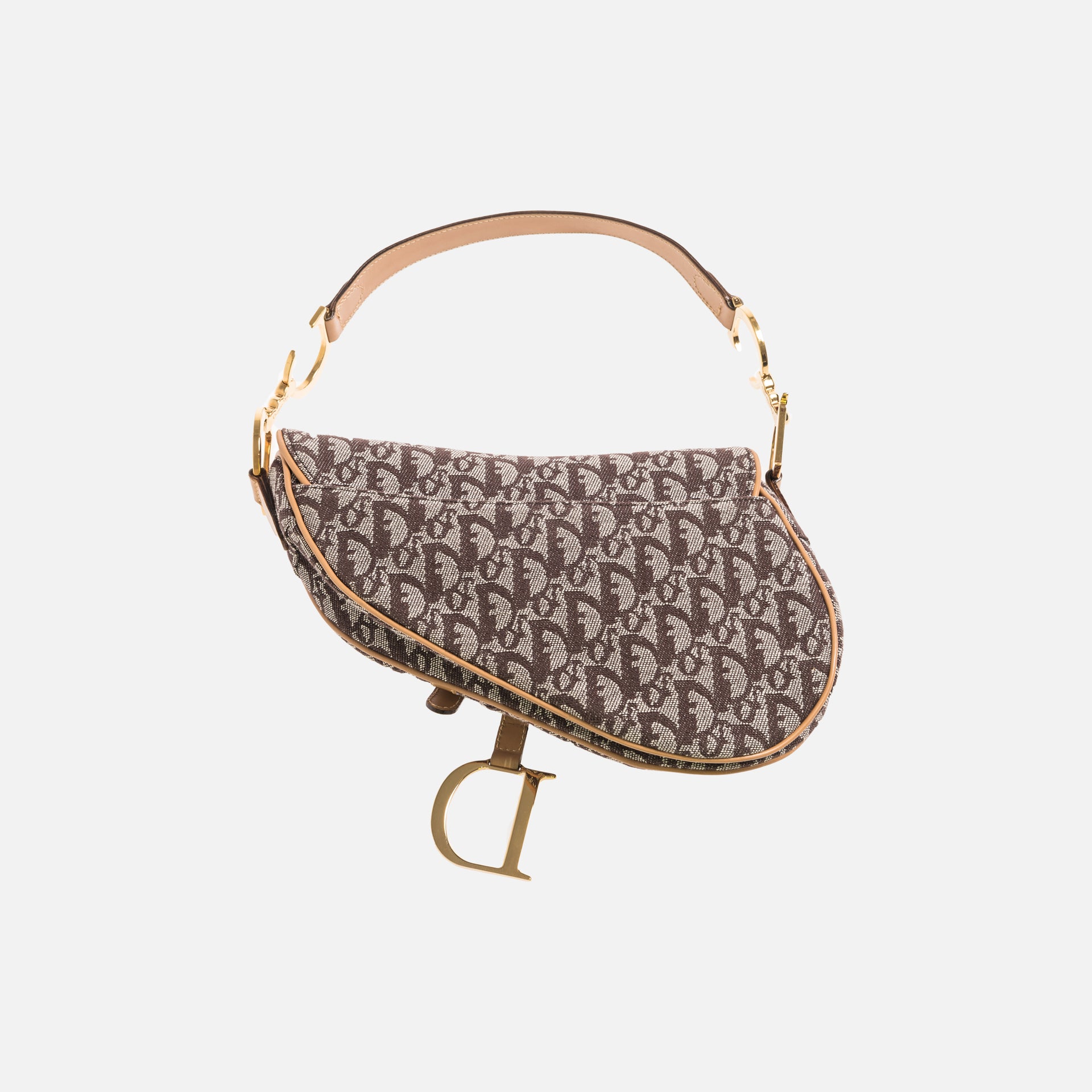 Dior Oblique Saddle Bag - Beige