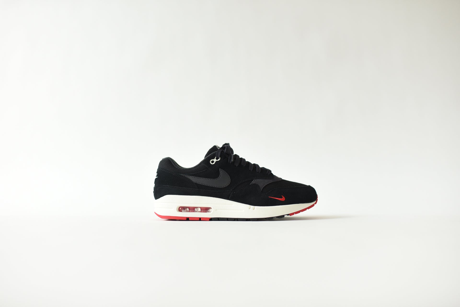 Nike Air Max 1 Premium - Black / Oil Grey / University Red