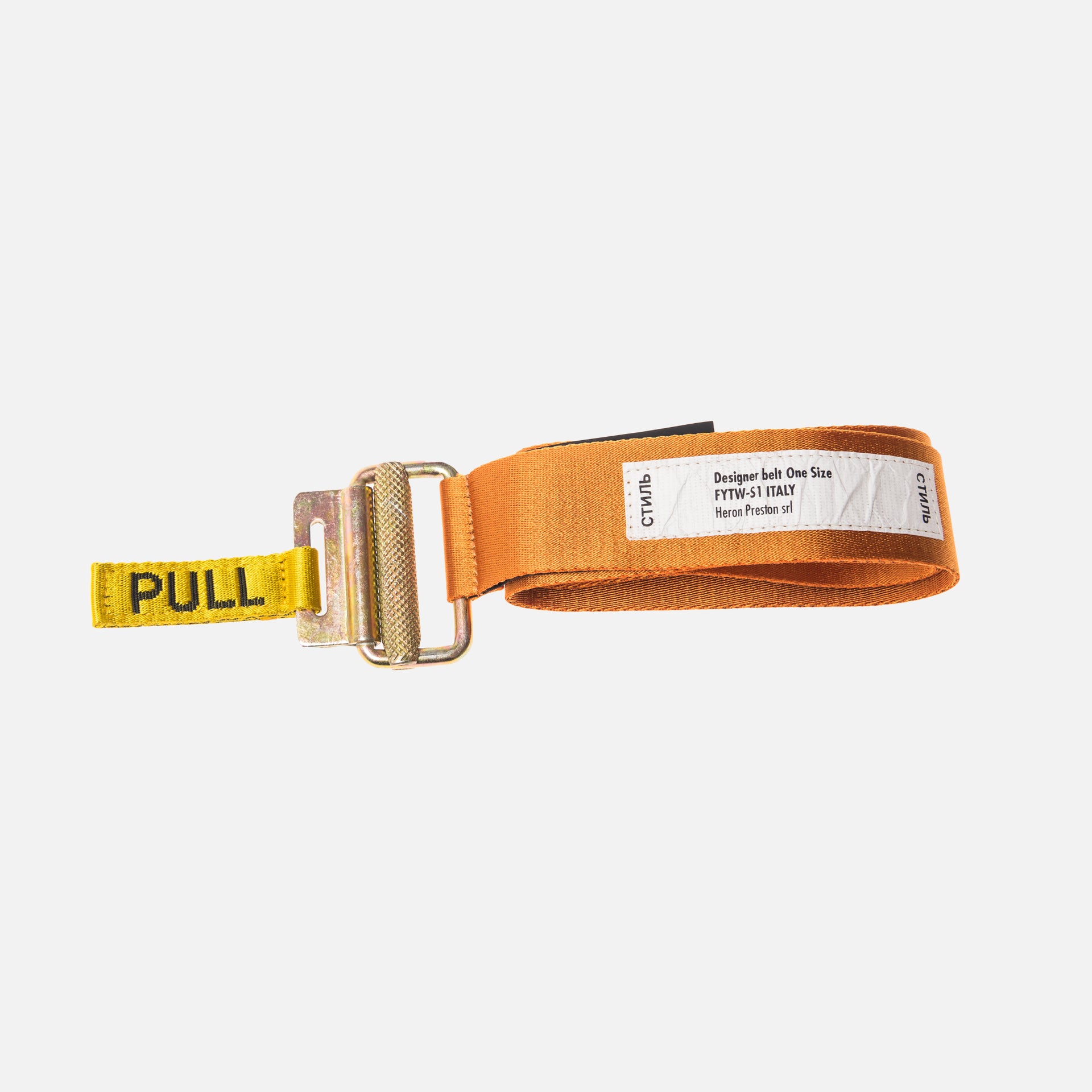Heron Preston x NASA Jacquard Tape Belt - Orange / Black