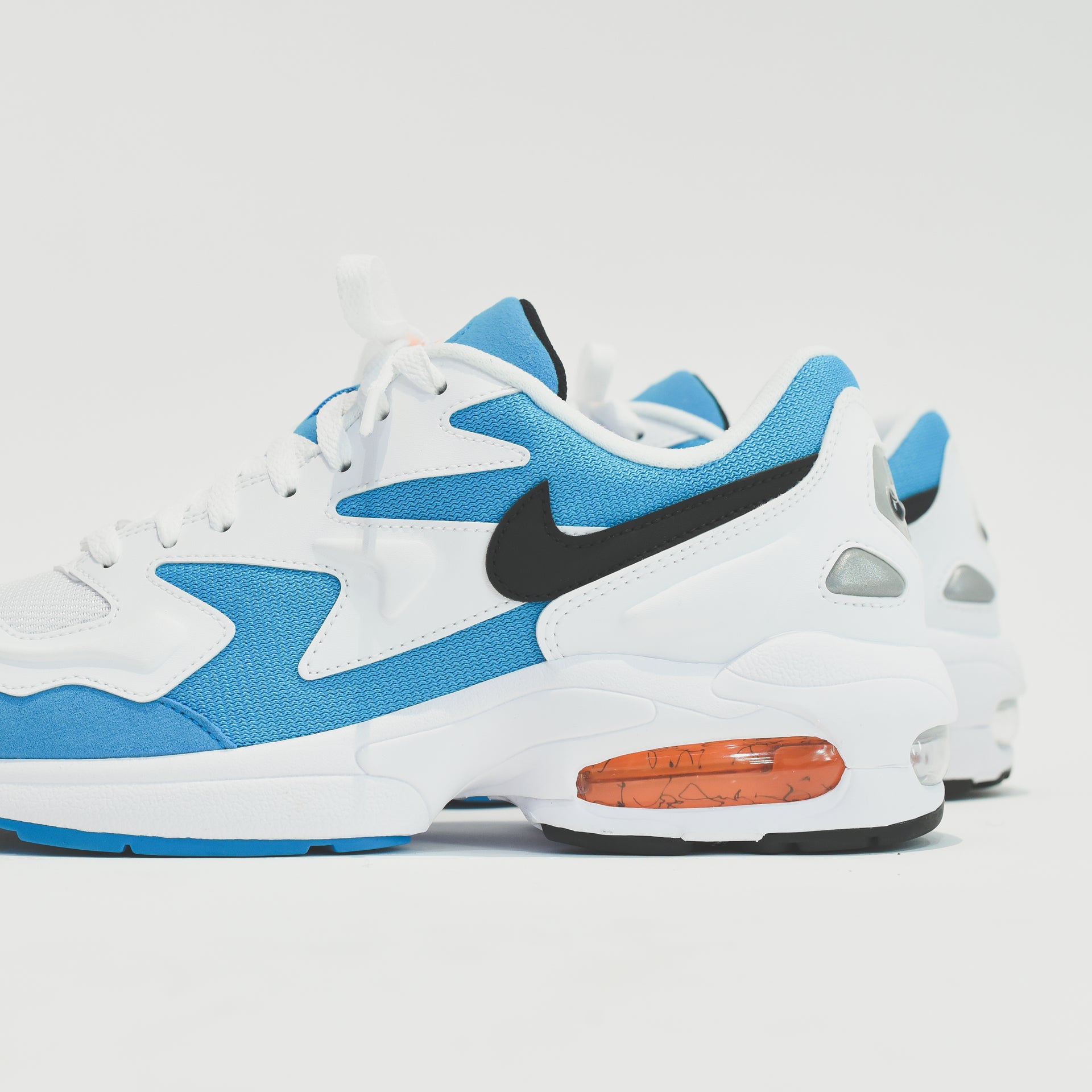 Nike Air Max 2  Light - White / Black / Blue Lagoon / Laser Orange