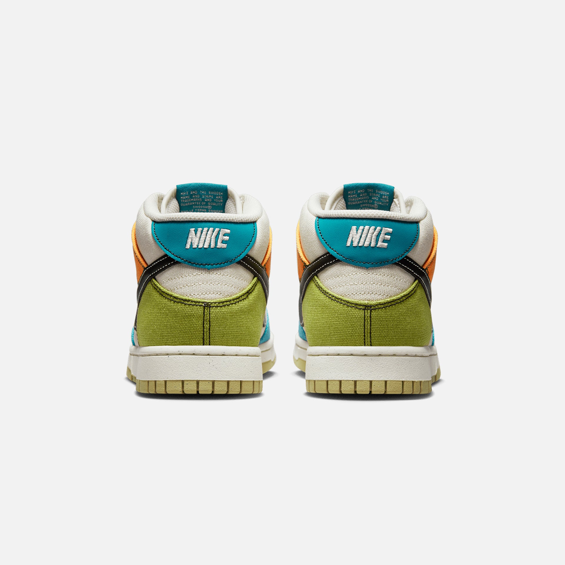 Nike Dunk Mid - Pale Ivory / Black / Mineral Teal / Moss
