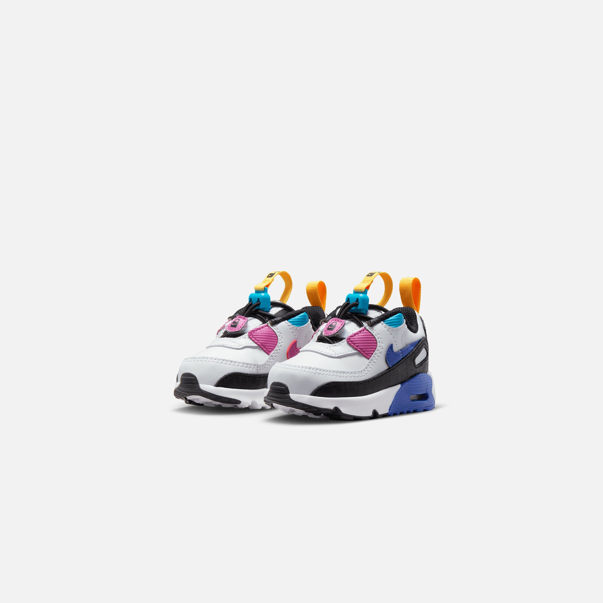 Nike Toddler Air Max 90 Toggle SE - White / Black / Active Fuchsia / Hyper Royal