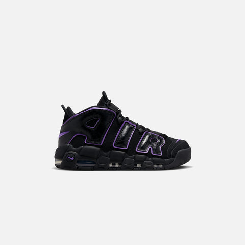 NIKE Air More Uptempo '96 rubber-trimmed suede and leather sneakers