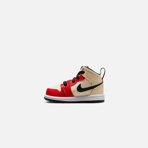 Nike Toddler Air Jordan 1 Mid SS - Muslin / Chile Red / Black / White