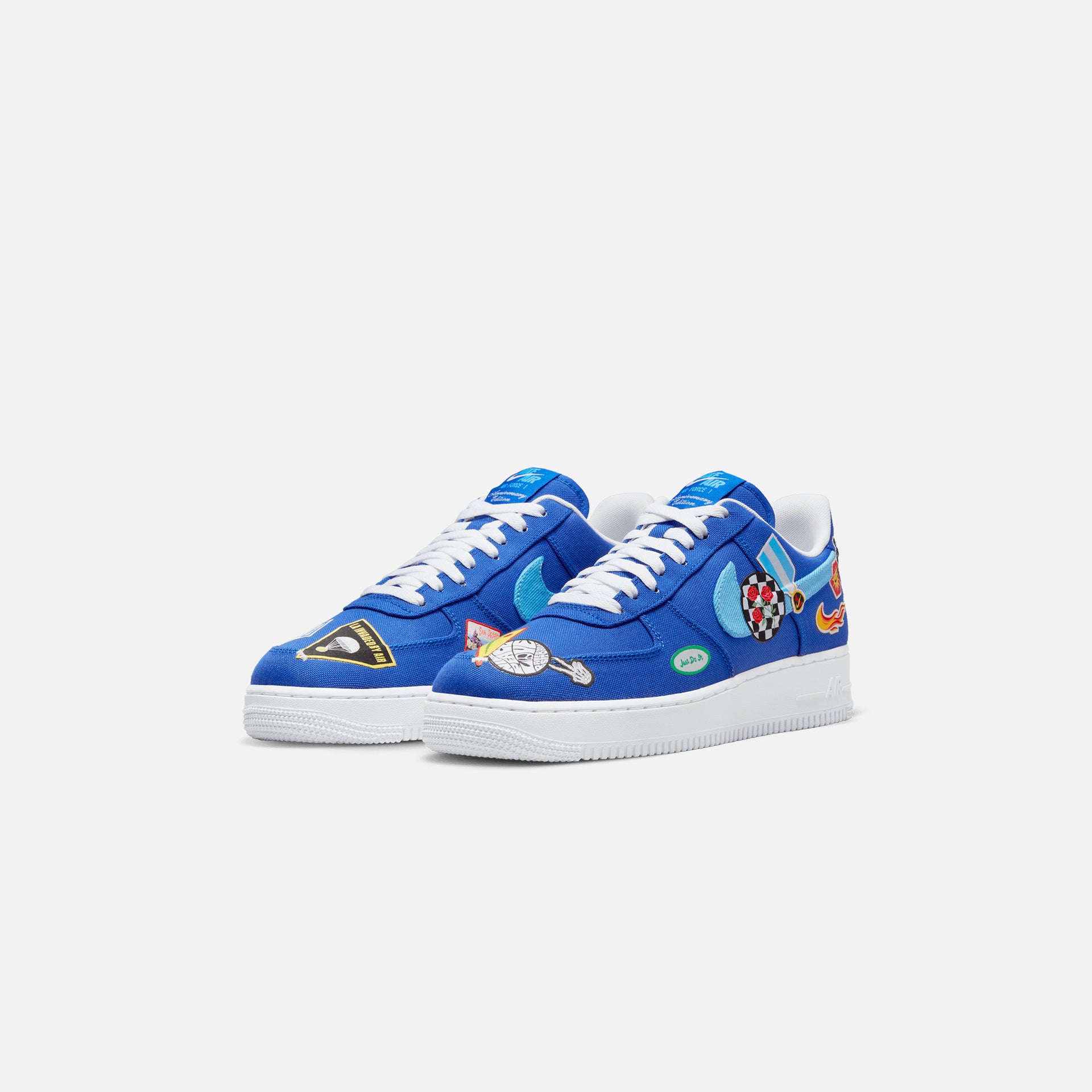 Nike Air Force 1 ’07 PRM LA "What The Patches" - Racer Blue / University Blue / White