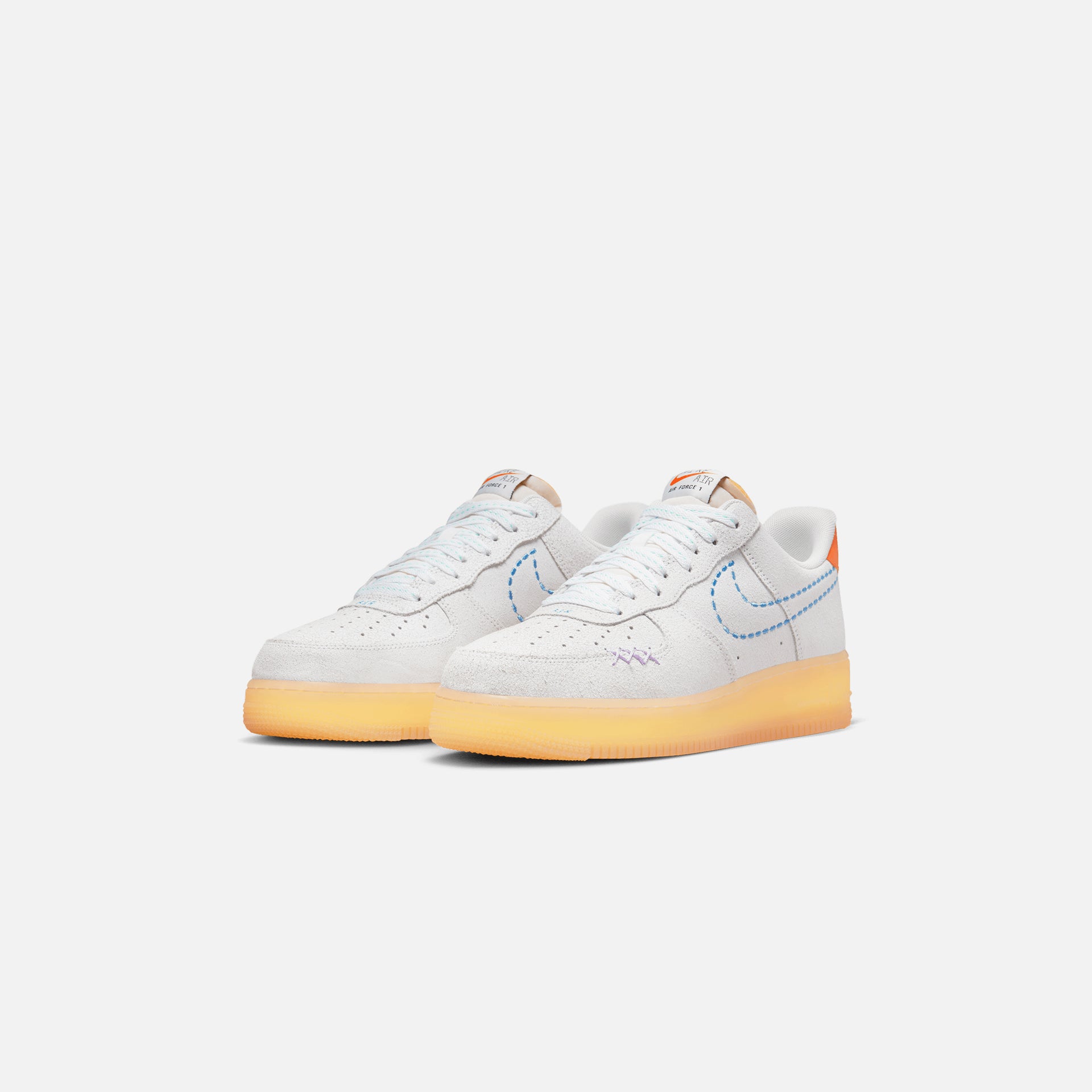 Nike Air Force 1 `07 LV8 - White / University Blue / Safety Orange