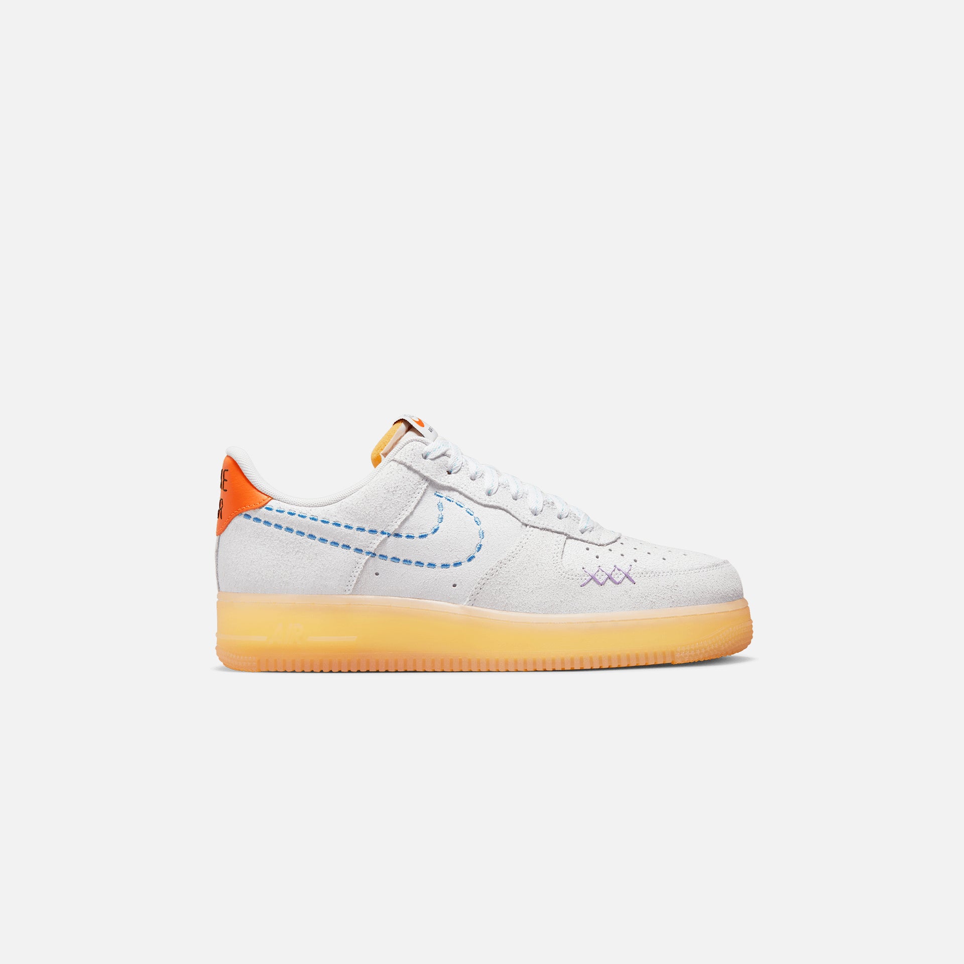 Nike Air Force `07 LV8 White University Blue Safety Orange