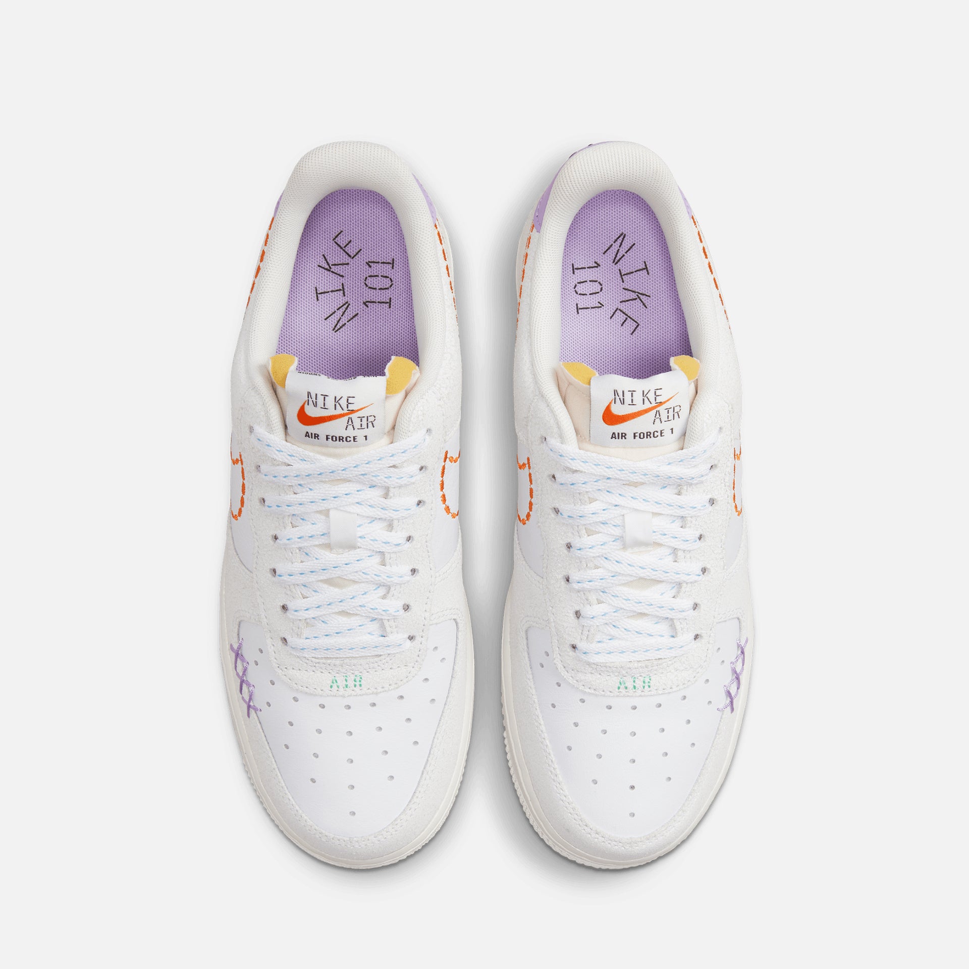 Nike Wmns Air Force 1 `07 SECD - White / Orange / Purple