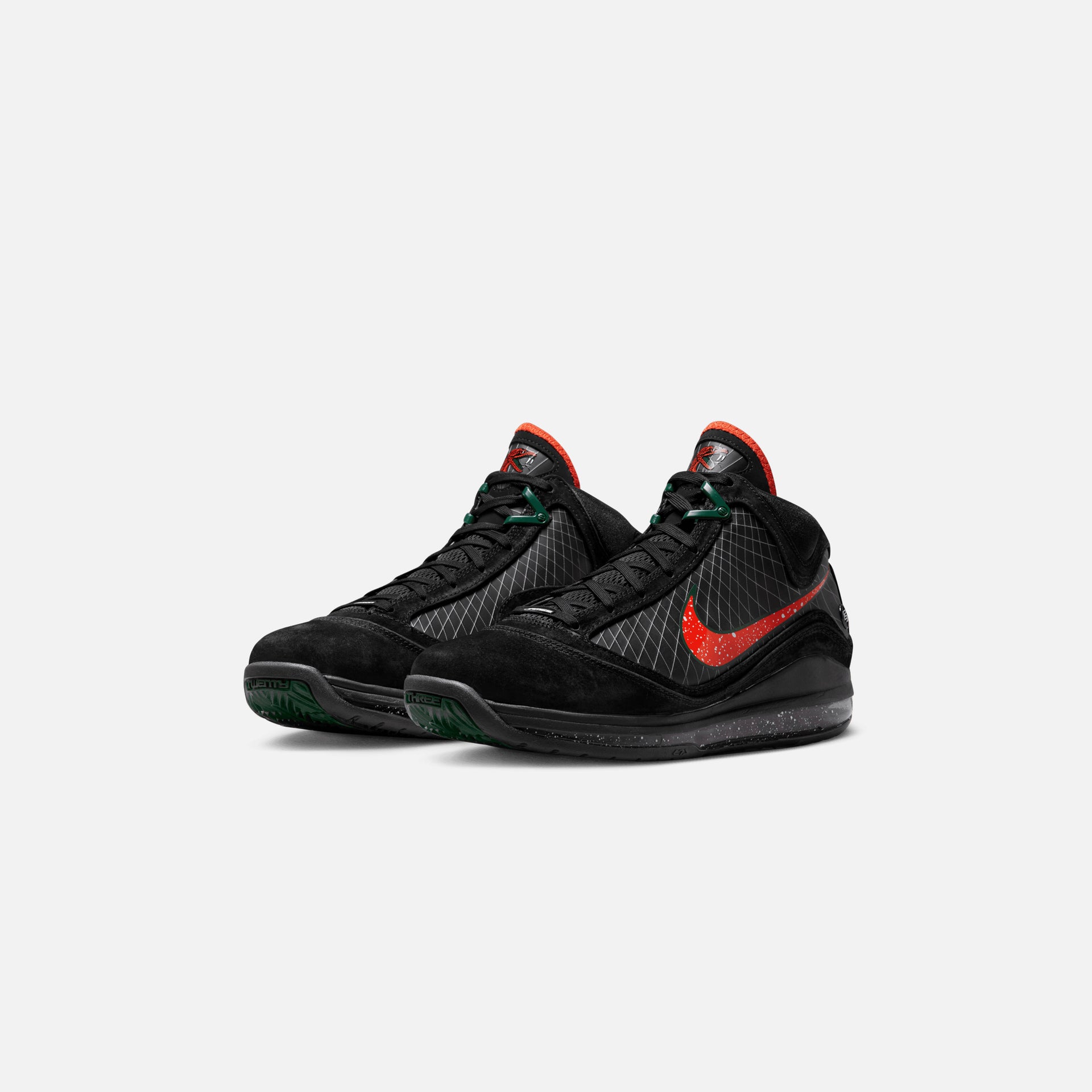 Nike Lebron VII - Black / Team Orange / Gorge Green / White