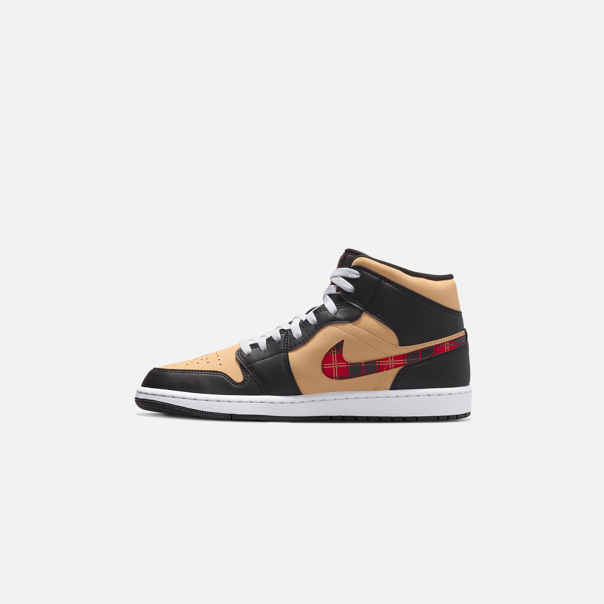 Nike Air Jordan 1 Mid SE - Black / Multi Color / Sesame / Fire Red