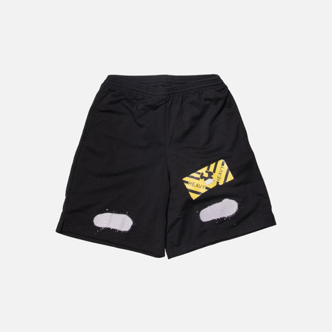Off-White Diagonal Spray Mesh Shorts - Black
