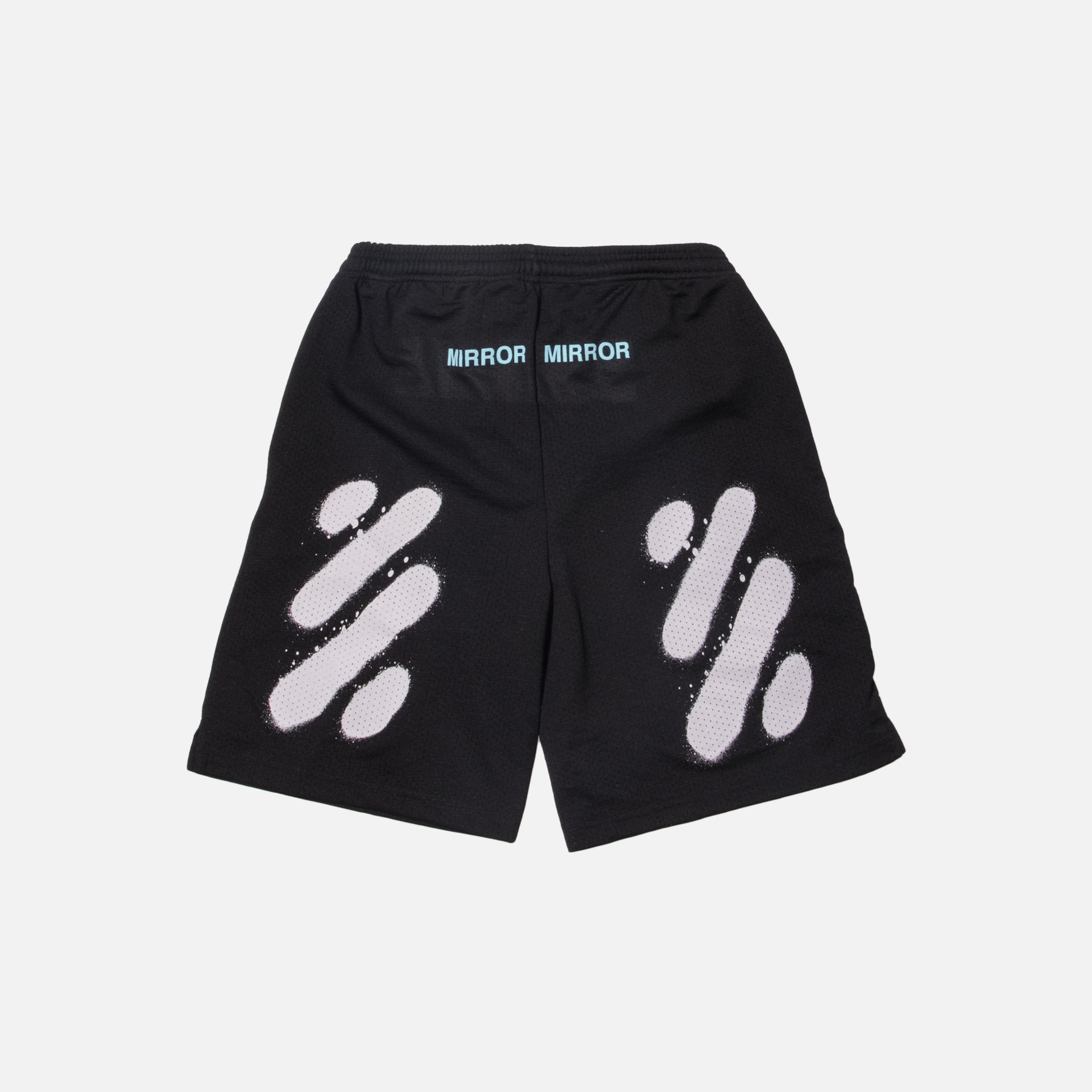 Off-White Diagonal Spray Mesh Shorts - Black