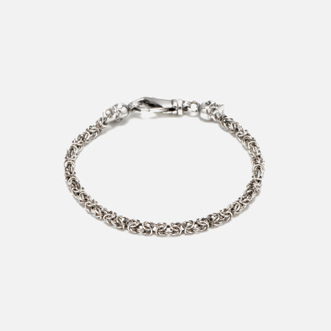 Emanuele Bicocchi Small Byzantine Chain Skull Bracelet - Silver