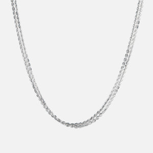 Emanuele Bicocchi Silver Double Chain Necklace - Silver