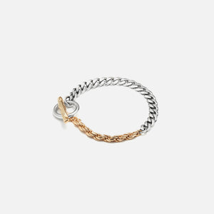 Emanuele Bicocchi Edge Chain + Rope Chain Bracelet - 24k Gold Plated Silver