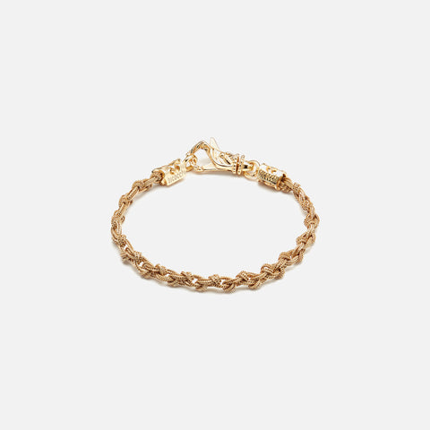 Emanuele Bicocchi Knot Braid Bracelet 1 Micron - Gold Plated Sterling