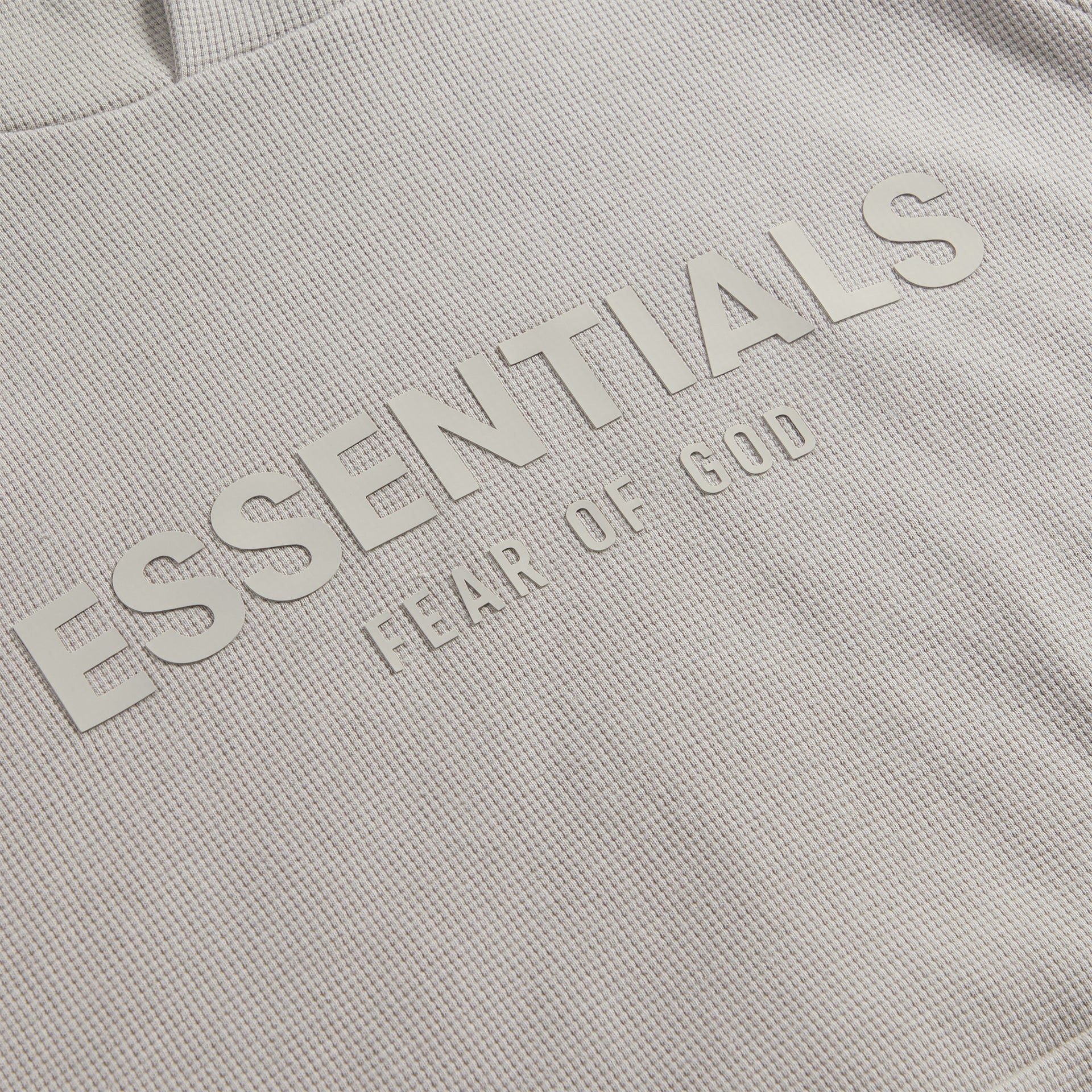 Essentials Heavy Waffle Raglan Hoodie - Seal