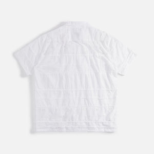Engineered Garments Camp Shirt - White Cotton MIxed Patchwork