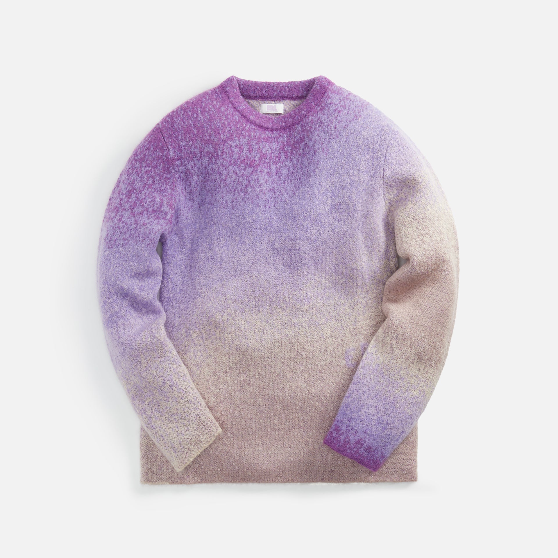 ERL Unisex Gradient Crewneck Knit Sweater - Purple