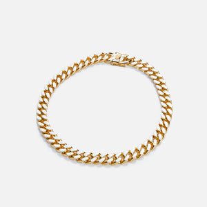 Fallon Enamel Chain Necklace - Gold / White