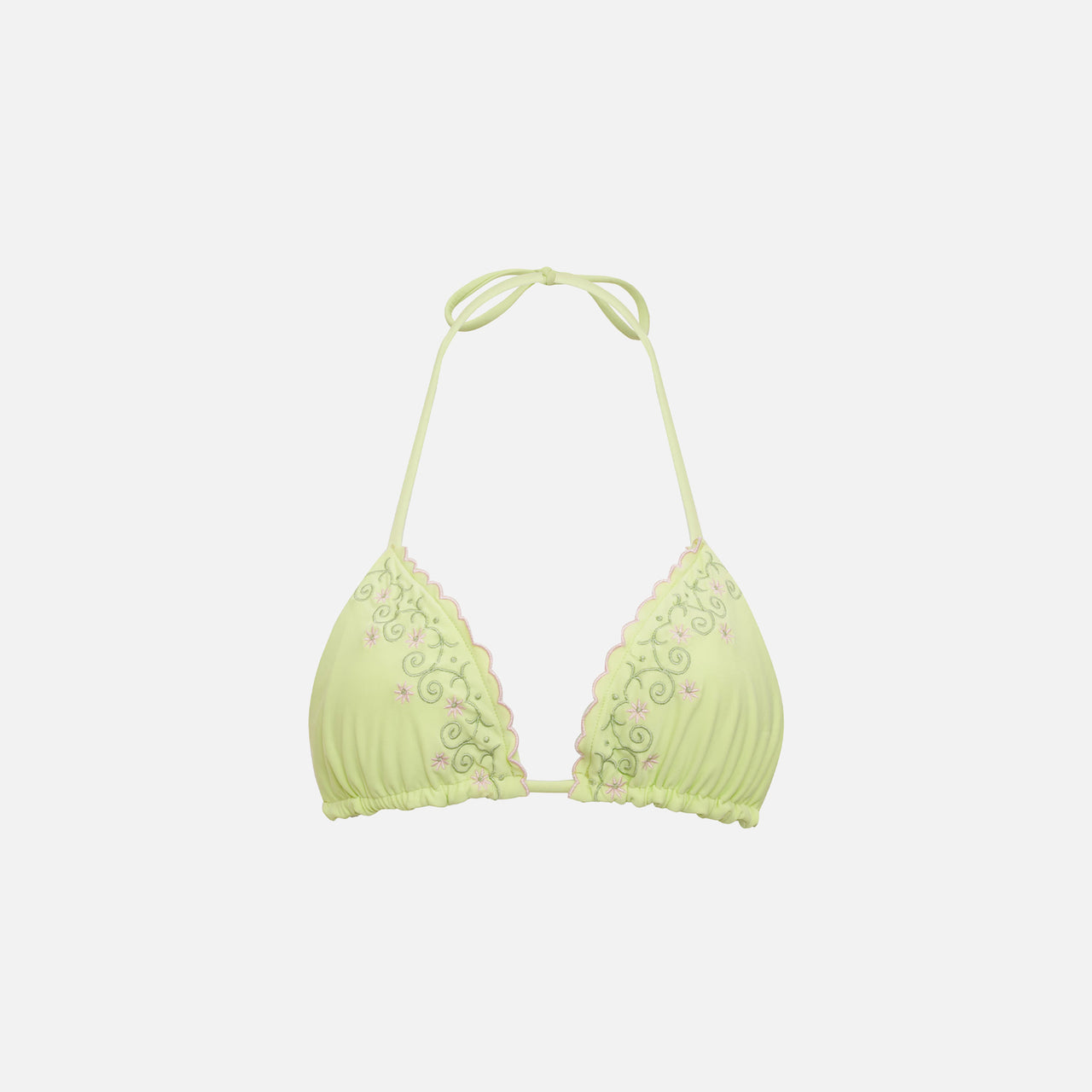 Frankies Bikinis xSydney Sweeney Tia Triangle Bikini Top- Key Lime