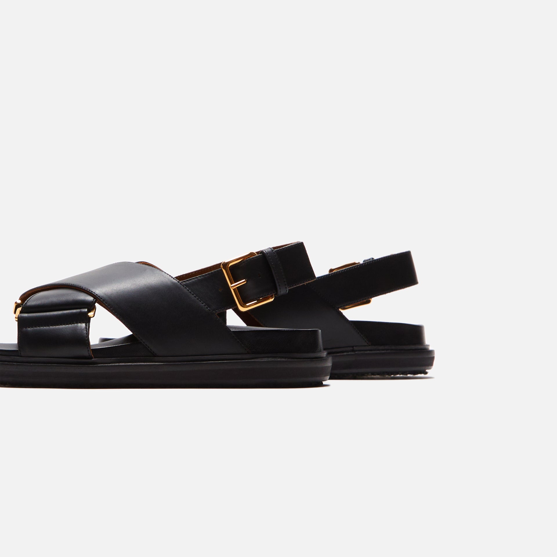Marni FB Crisscross Sandal Smooth Calf Leather - Black